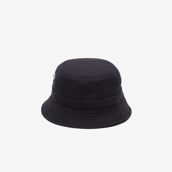 fondo azul marino VVL0A2288 hombres Lacoste sombrero de pescador de algodón orgánico