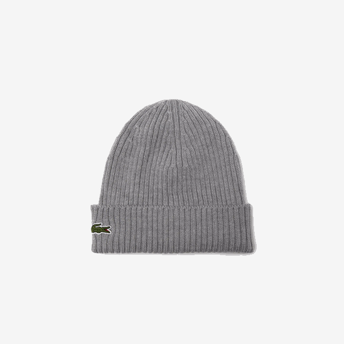 lomo gris yrd VVL0A2242 hombres Lacoste gorro de canalé de lana