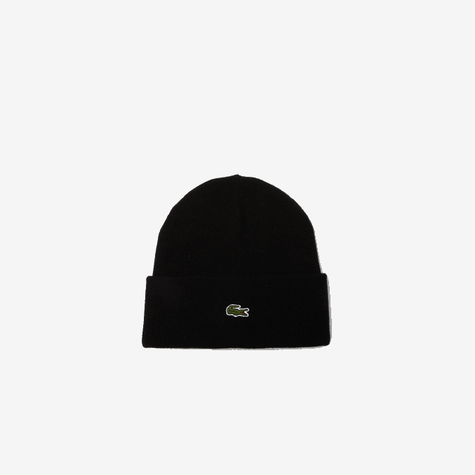 negro 031 VVL0A2293 hombres Lacoste gorro de lana