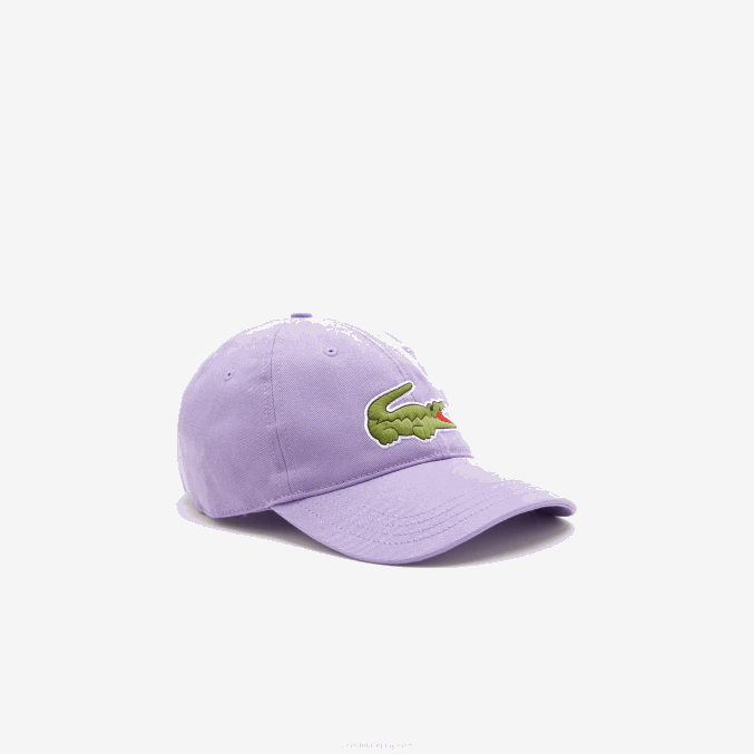 púrpura gfu VVL0A2255 hombres Lacoste gorra de sarga de algodón orgánico ajustable