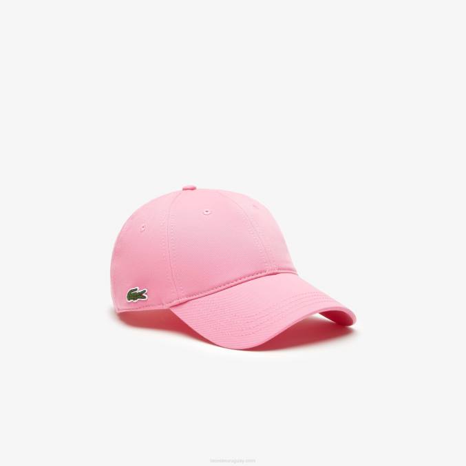 rosa 2r3 VVL0A2179 hombres Lacoste gorra de sarga de algodón orgánico