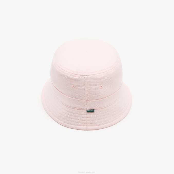 rosa claro t03 VVL0A2158 hombres Lacoste sombrero de pescador de algodón orgánico