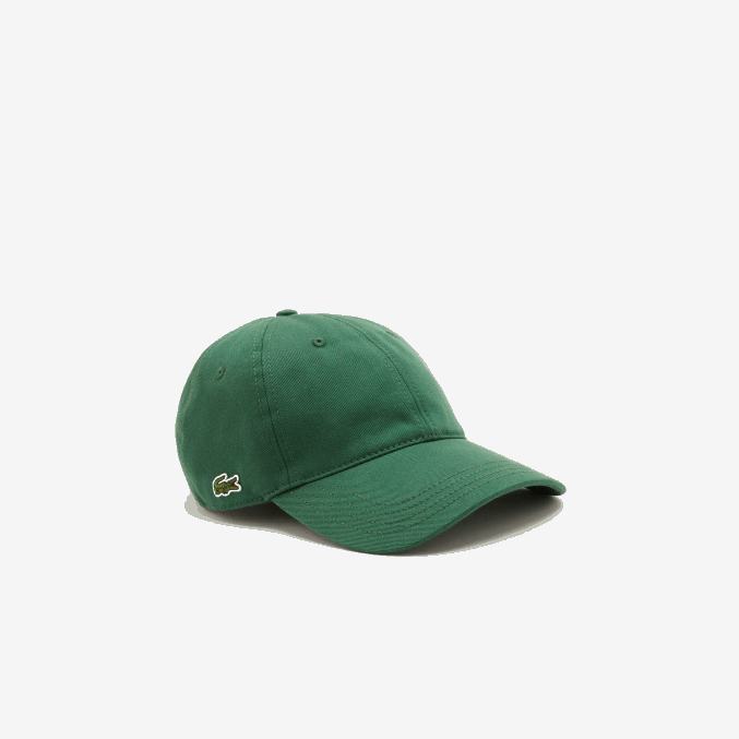 verde 132 VVL0A2286 hombres Lacoste gorra de sarga de algodón orgánico