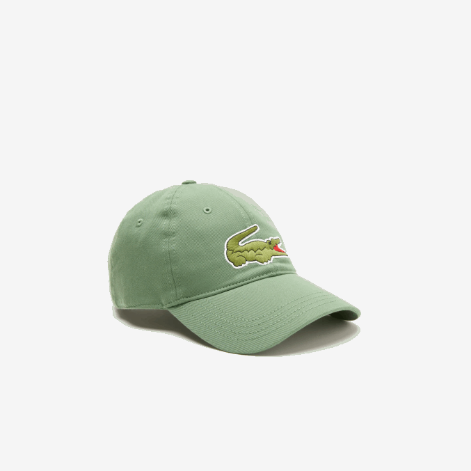 verde caqui kx5 VVL0A2178 hombres Lacoste gorra de sarga de algodón orgánico ajustable