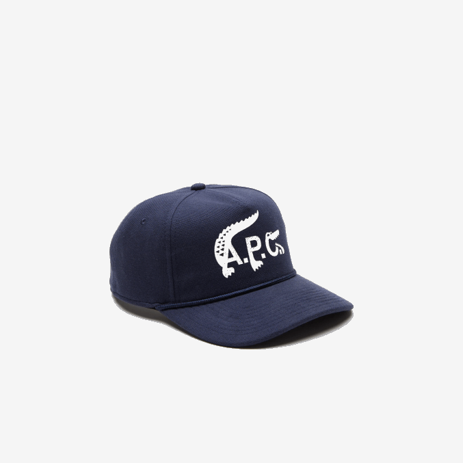 wgh azul VVL0A2343 hombreslacoste x a.p.c. gorro de algodón orgánico