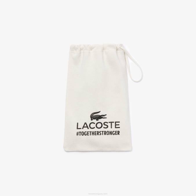 azul claro t01 VVL0A2323 hombres Lacoste l.12.12 máscara de protección facial de piqué de algodón
