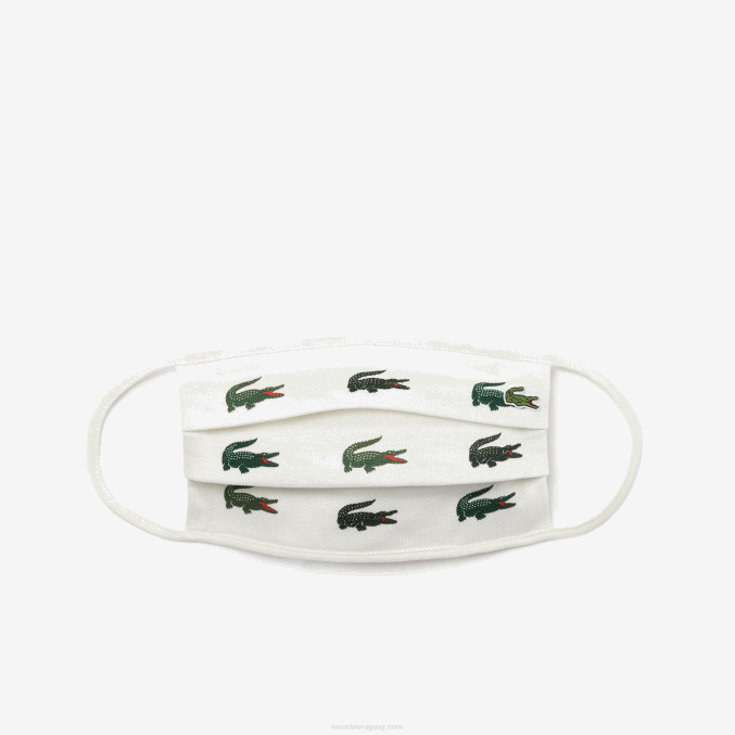 verde blanco 2bt VVL0A2290 hombres Lacoste l.12.12 mascarillas de algodón pack de 3
