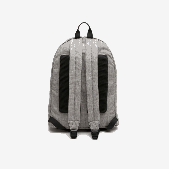 gris chino monograma l23 VVL0A2073 hombres Lacoste mochila con estampado de monograma reflectante