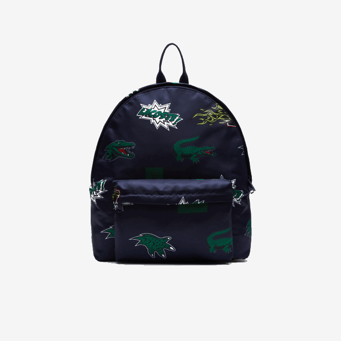 marino 166 cocodrilo por toda la prenda l25 VVL0A2096 hombres Lacoste mochila con estampado de cómic