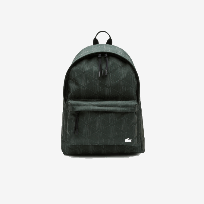 sinople monograma l22 VVL0A2072 hombres Lacoste mochila con estampado de monograma reflectante