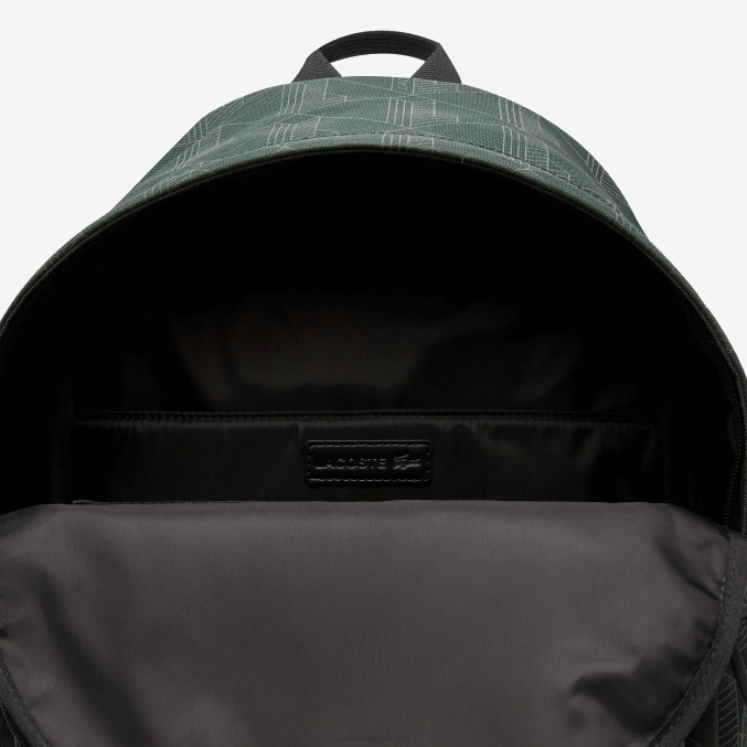 sinople monograma l22 VVL0A2072 hombres Lacoste mochila con estampado de monograma reflectante