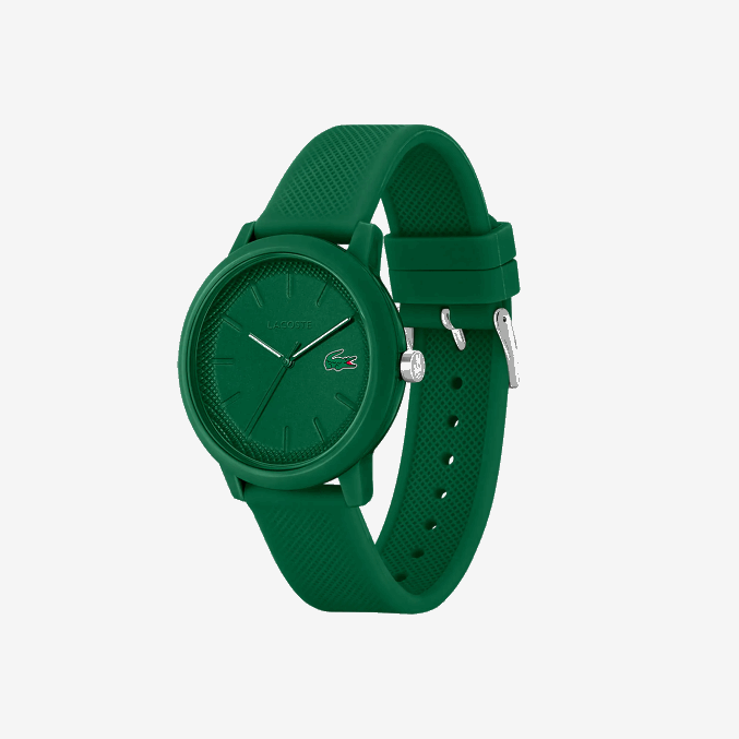 verde 000 VVL0A2198 hombres Lacoste Reloj con correa de silicona verde 12.12