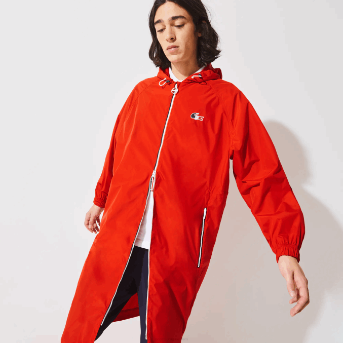 rojo blanco azul marino yy2 VVL0A1295 hombres Lacoste gabardina plegable sport edición espíritu deportivo francés