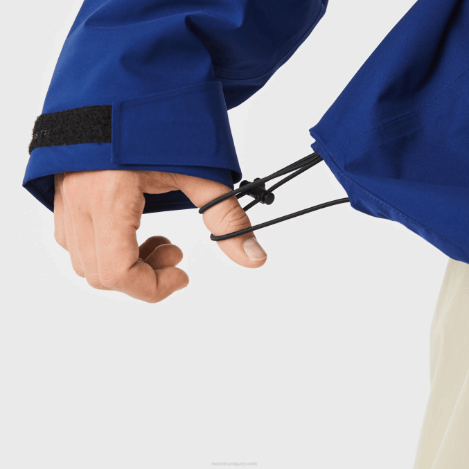 bdm azul VVL0A1308 hombres Lacoste parka acolchada resistente al agua