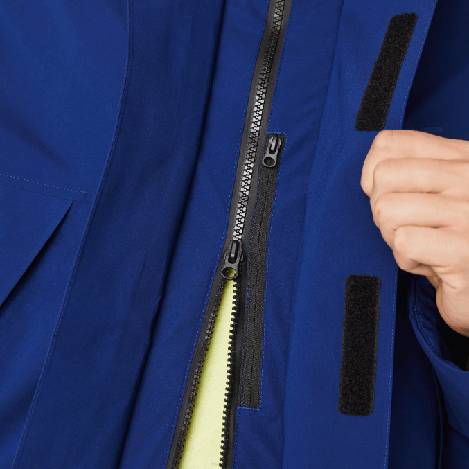 bdm azul VVL0A1308 hombres Lacoste parka acolchada resistente al agua