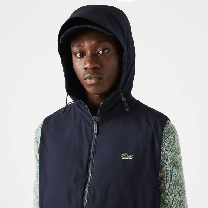 beige blanco a8m VVL0A1290 hombres Lacoste trinchera de cuadros 3 en 1 heritage