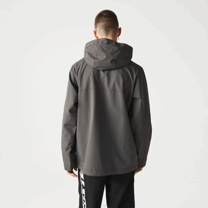 negro 031 VVL0A1257 hombres Lacoste parka repelente al agua