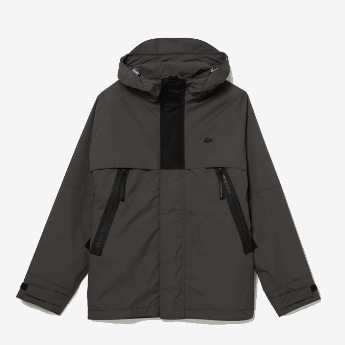 negro 031 VVL0A1257 hombres Lacoste parka repelente al agua