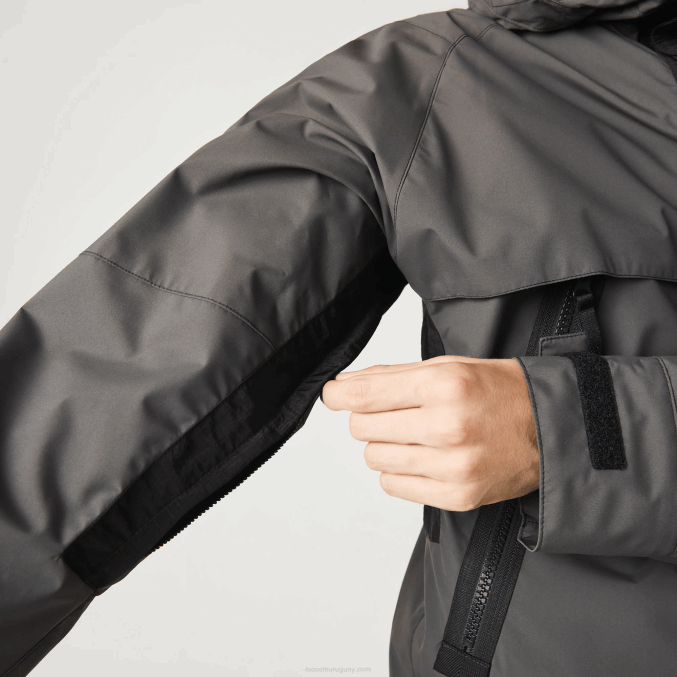 negro 031 VVL0A1257 hombres Lacoste parka repelente al agua
