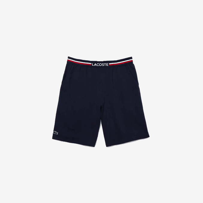 azul marino 166 VVL0A1376 hombres Lacoste calzoncillos boxer largos con cintura a rayas
