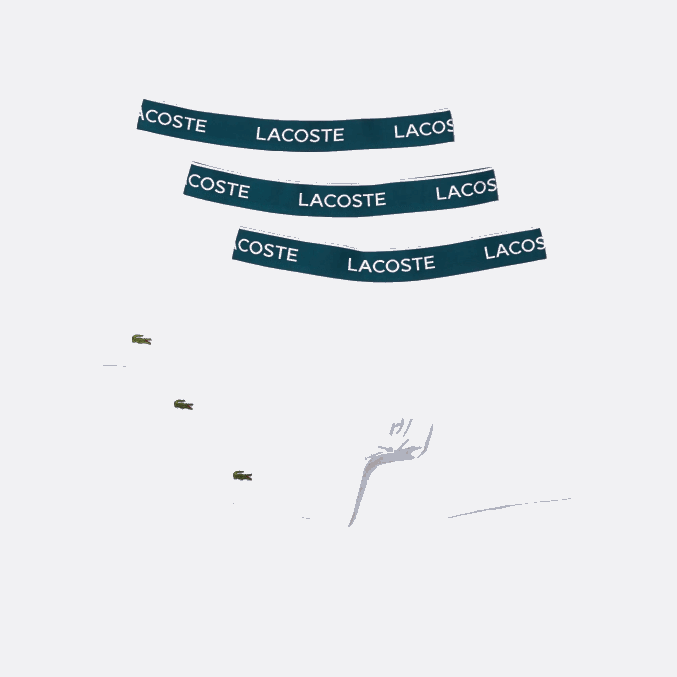 blanco 001 VVL0A1405 hombres Lacoste Pack de 3 calzoncillos bóxer largos de algodón elástico