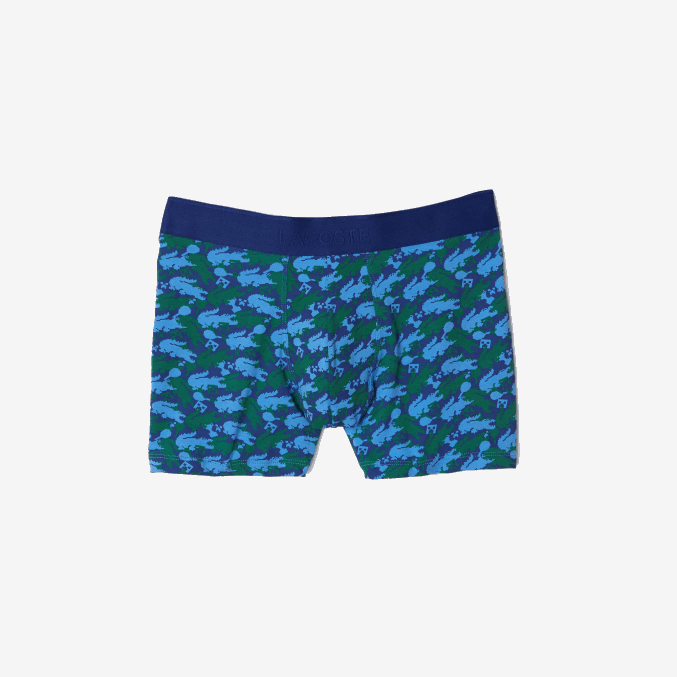blanco c50 VVL0A1599 hombresBóxer largo de algodón orgánico con estampado Lacoste x Minecraft