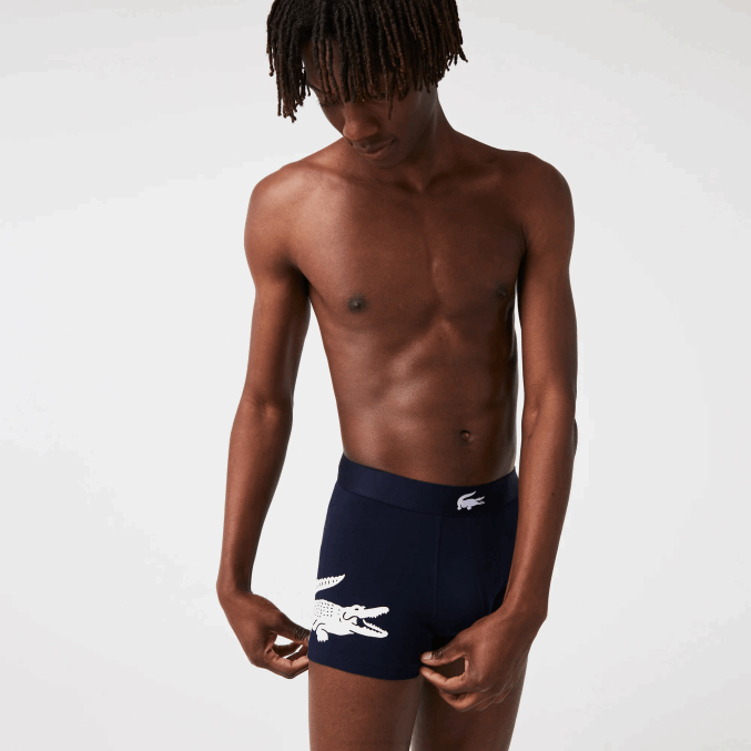blanco gris chino azul marino bck VVL0A1342 hombres Lacoste pack de 3 calzoncillos de algodón stretch no combinados