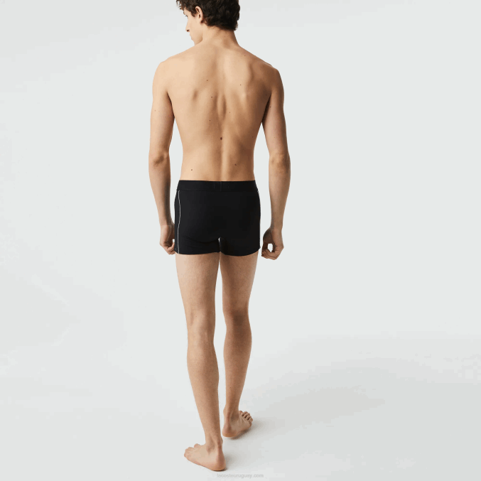 blanco negro 258 VVL0A1557 hombres Lacoste baúl de malla técnica transpirable
