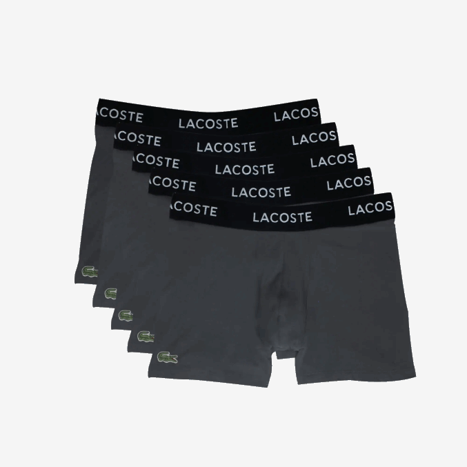 gris xb4 VVL0A1400 hombres Lacoste Pack de 5 bóxers con logo en la cintura