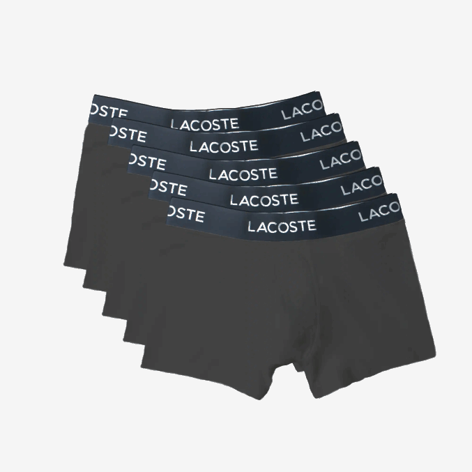 gris xb4 VVL0A1414 hombres Lacoste Pack de 5 calzoncillos de algodón elástico