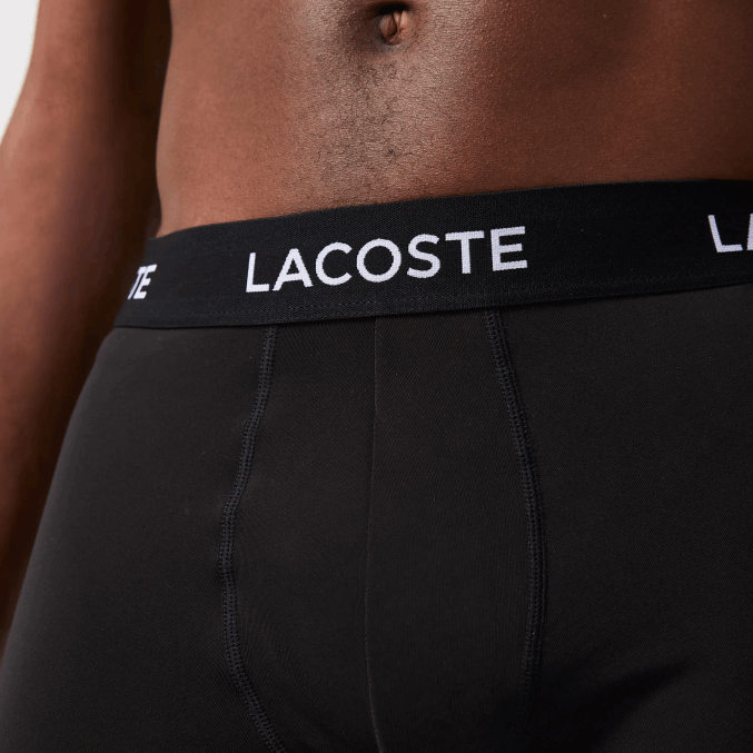 negro 031 VVL0A1461 hombres Lacoste Pack de 3 calzoncillos de microfibra