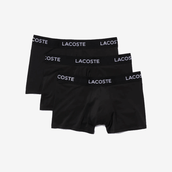 negro 031 VVL0A1461 hombres Lacoste Pack de 3 calzoncillos de microfibra