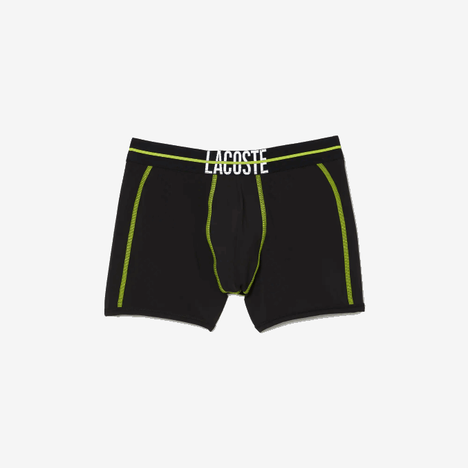 negro amarillo 9y2 VVL0A1492 hombres Lacoste baúl de jersey sin costuras