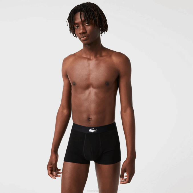 negro gris chin blanco eqd VVL0A1431 hombres Lacoste pack de 3 calzoncillos de algodón stretch