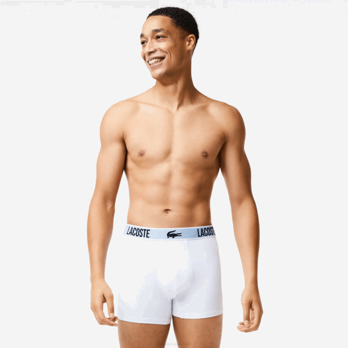 negro gris oscuro blanco shq VVL0A1561 hombres Lacoste Pack de 3 calzoncillos de punto de poliéster reciclado