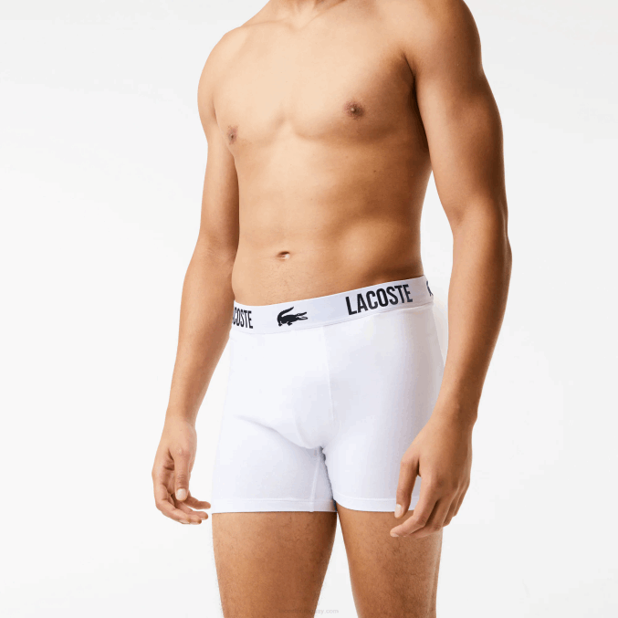 negro rojo blanco tr2 VVL0A1548 hombres Lacoste Pack de 3 calzoncillos bóxer de cocodrilo en contraste con la marca