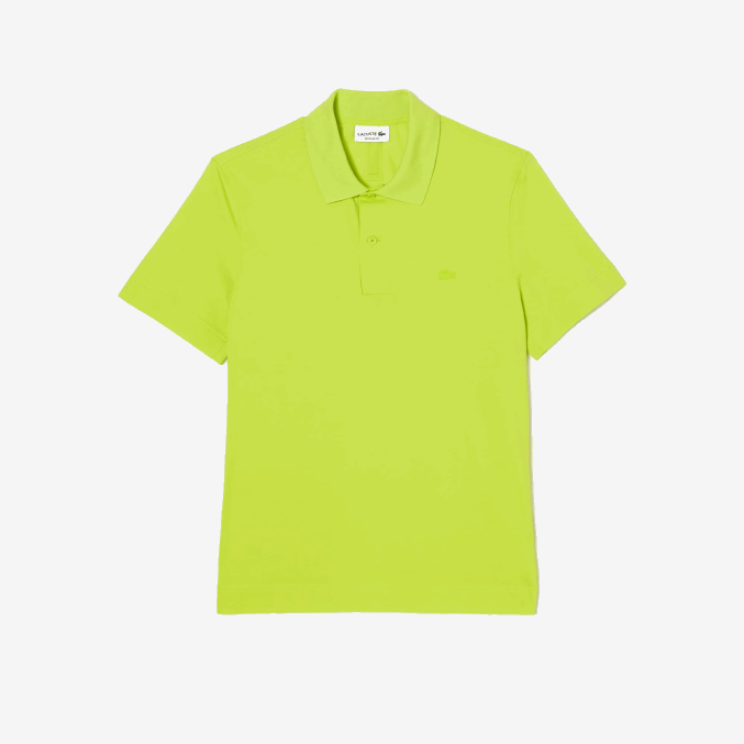 amarillo 90v VVL0A261 hombres Lacoste polo de piqué de algodón transpirable de movimiento activo