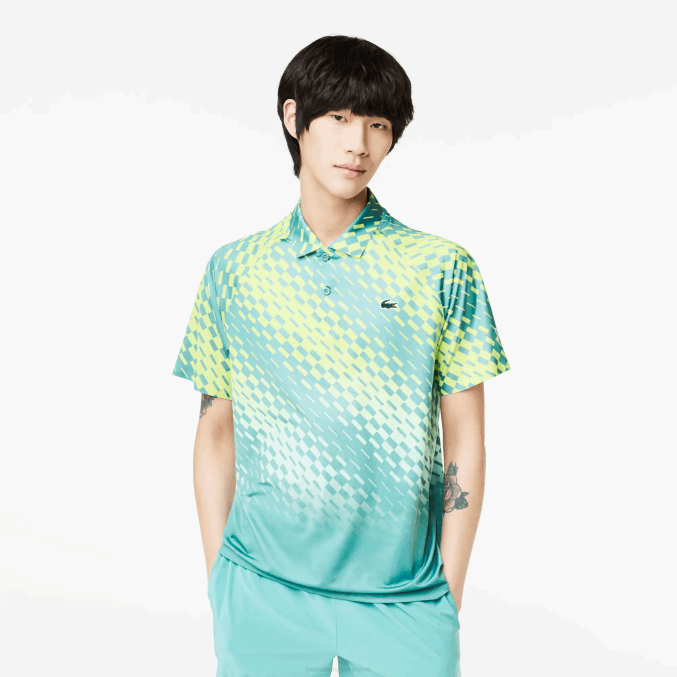 amarillo verde claro vri VVL0A44 hombres Lacoste tenis x novak djokovic player versión polo