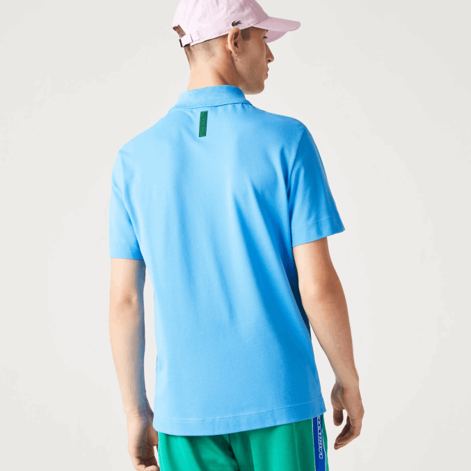 azul 4xa VVL0A898 hombres Lacoste polo de piqué de algodón transpirable de movimiento activo