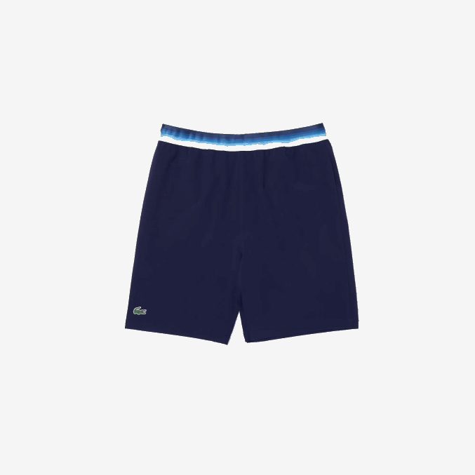 azul 78x VVL0A1532 hombres Lacoste shorts elásticos ligeros sport x novak djokovic