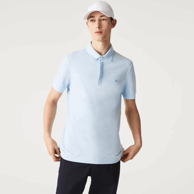 azul claro t01 VVL0A632 hombres Lacoste polo de piqué de algodón elástico smart paris