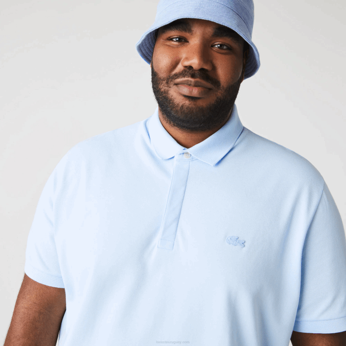 azul claro t01 VVL0A632 hombres Lacoste polo de piqué de algodón elástico smart paris