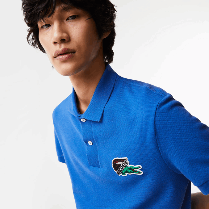 azul k1q VVL0A574 hombres Lacoste polo de piqué de algodón orgánico