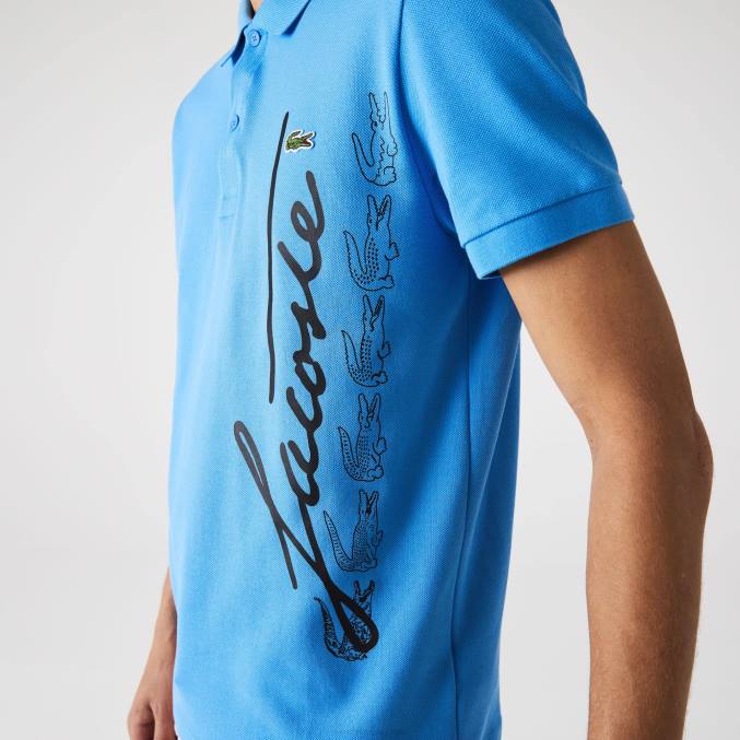 azul l99 VVL0A678 hombres Lacoste polo de piqué de algodón de corte regular