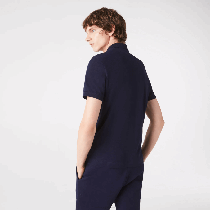 azul marino 166 VVL0A611 hombres Lacoste polo de piqué de algodón elástico smart paris