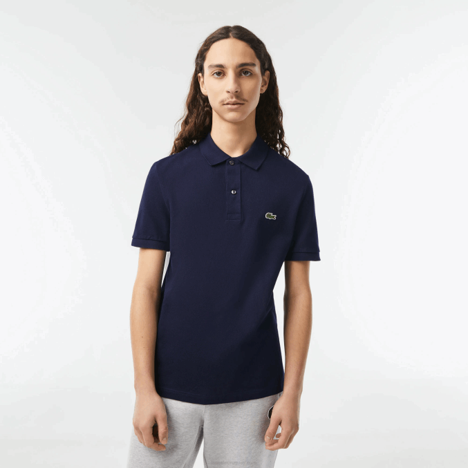 azul marino 166 VVL0A685 hombres Lacoste polo original l.12.12 slim fit