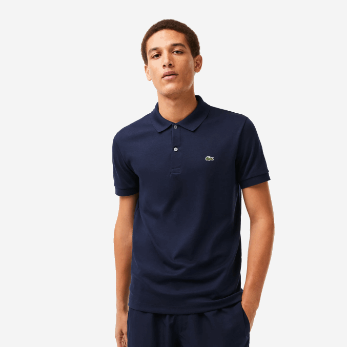 azul marino 166 VVL0A791 hombres Lacoste polo de algodón pima regular fit