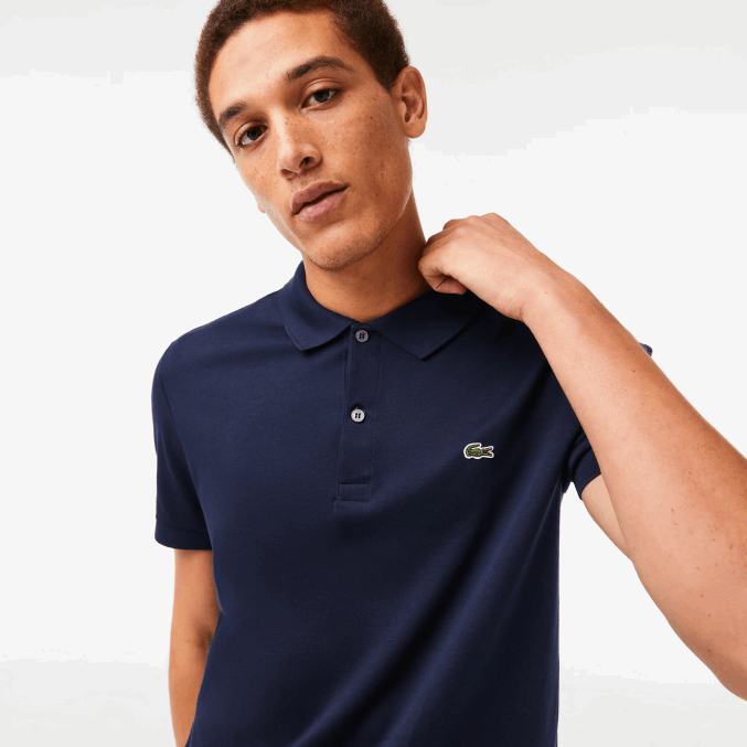 azul marino 166 VVL0A791 hombres Lacoste polo de algodón pima regular fit