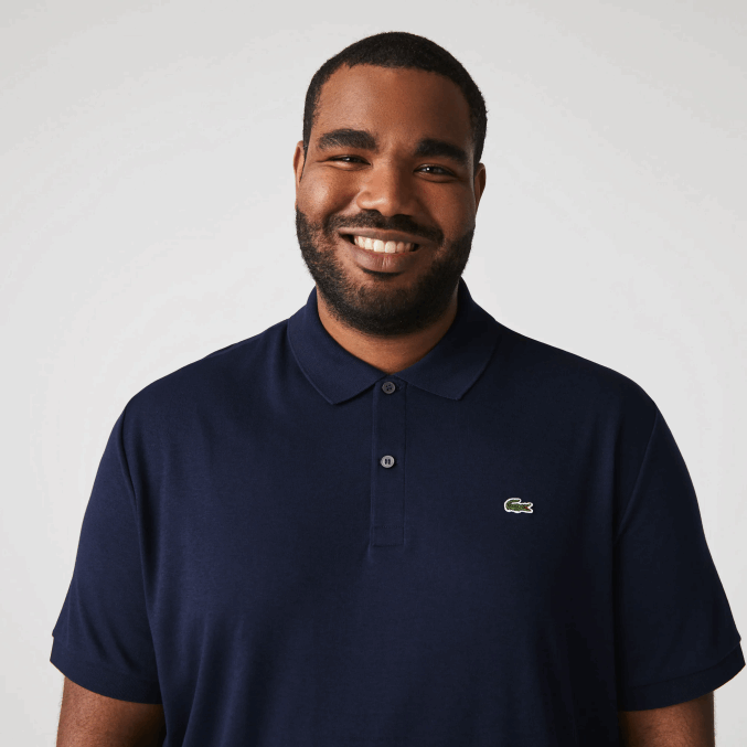 azul marino 166 VVL0A791 hombres Lacoste polo de algodón pima regular fit
