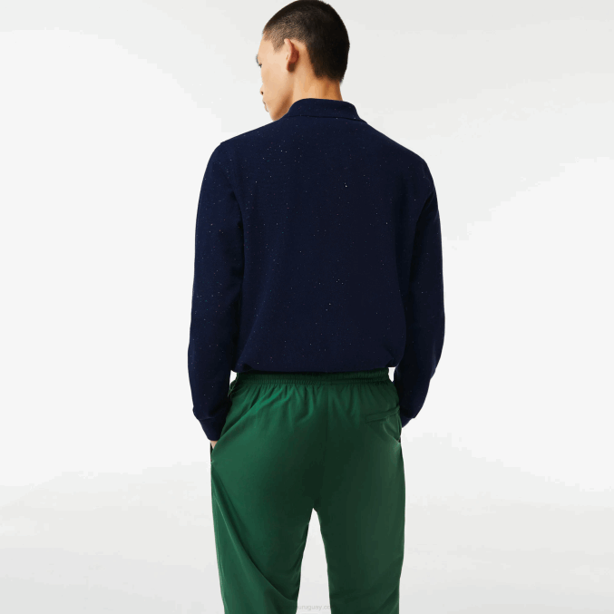 azul marino 7cg VVL0A704 hombres Lacoste polo de corte clásico con estampado moteado
